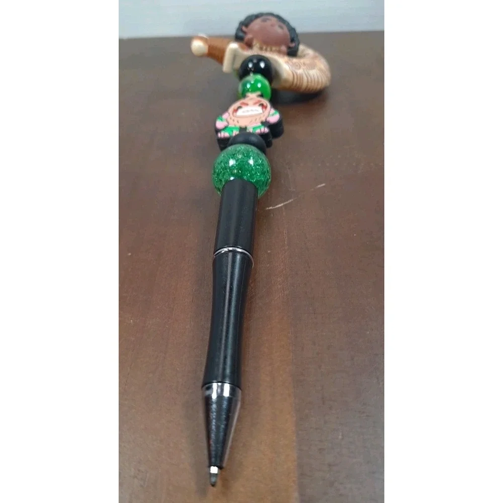 New Disney Moana Maui Demi God‎ Handmade Beaded Pen Tsum Tsum Top With Hook